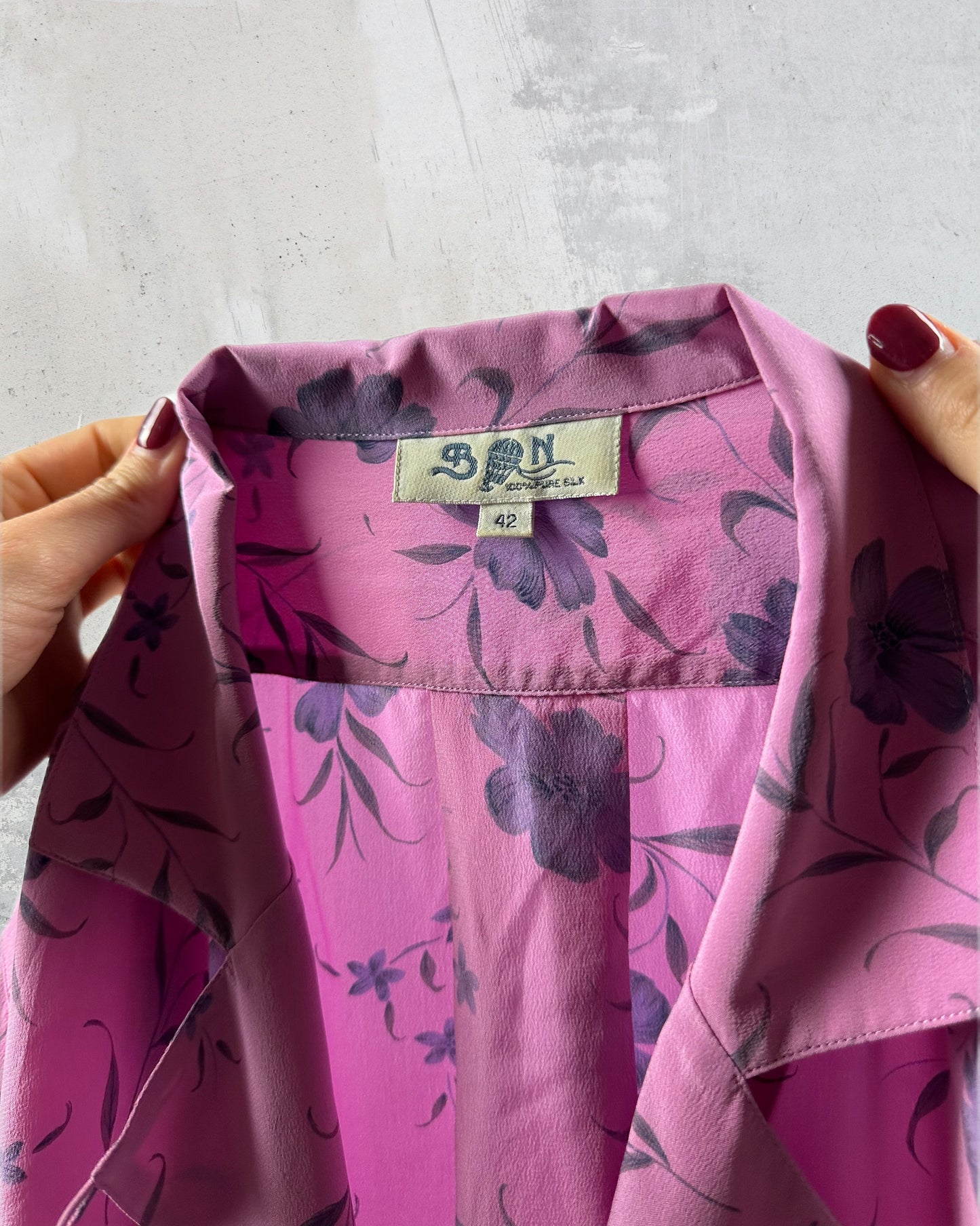 Camicia vintage in pura seta
