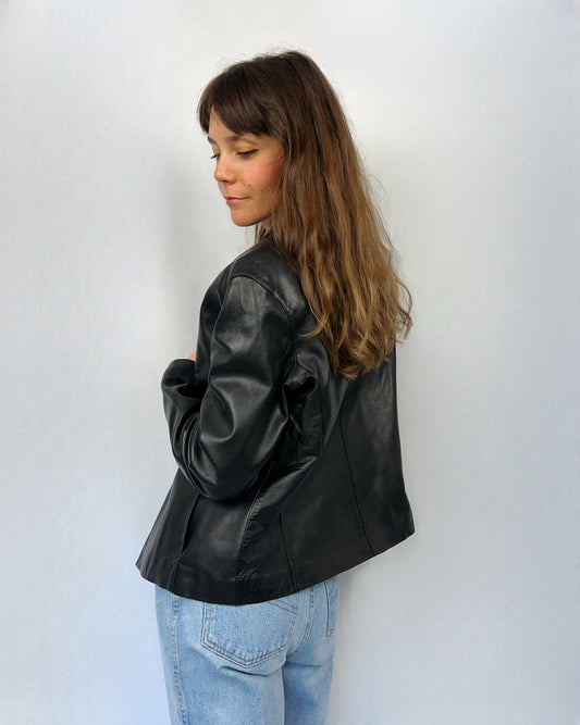 Blazer in vera pelle