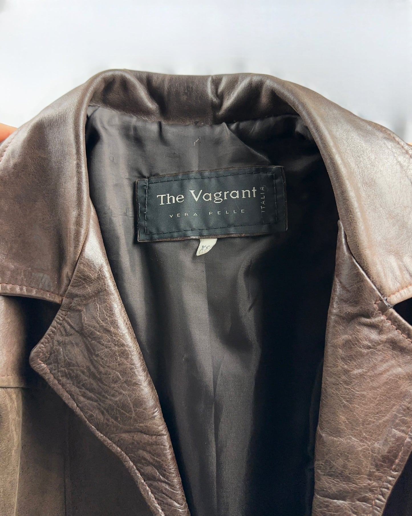 Trench in vera pelle brown