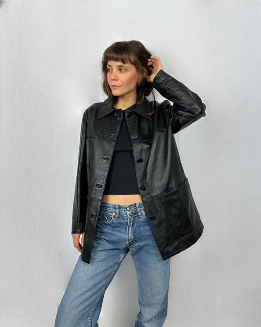 Blazer in vera pelle