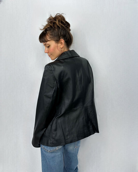 Blazer in vera pelle