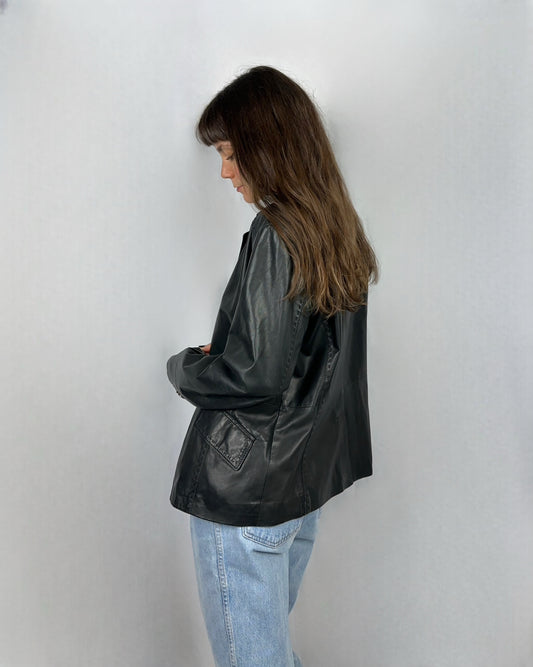 Blazer MaxMara in vera pelle