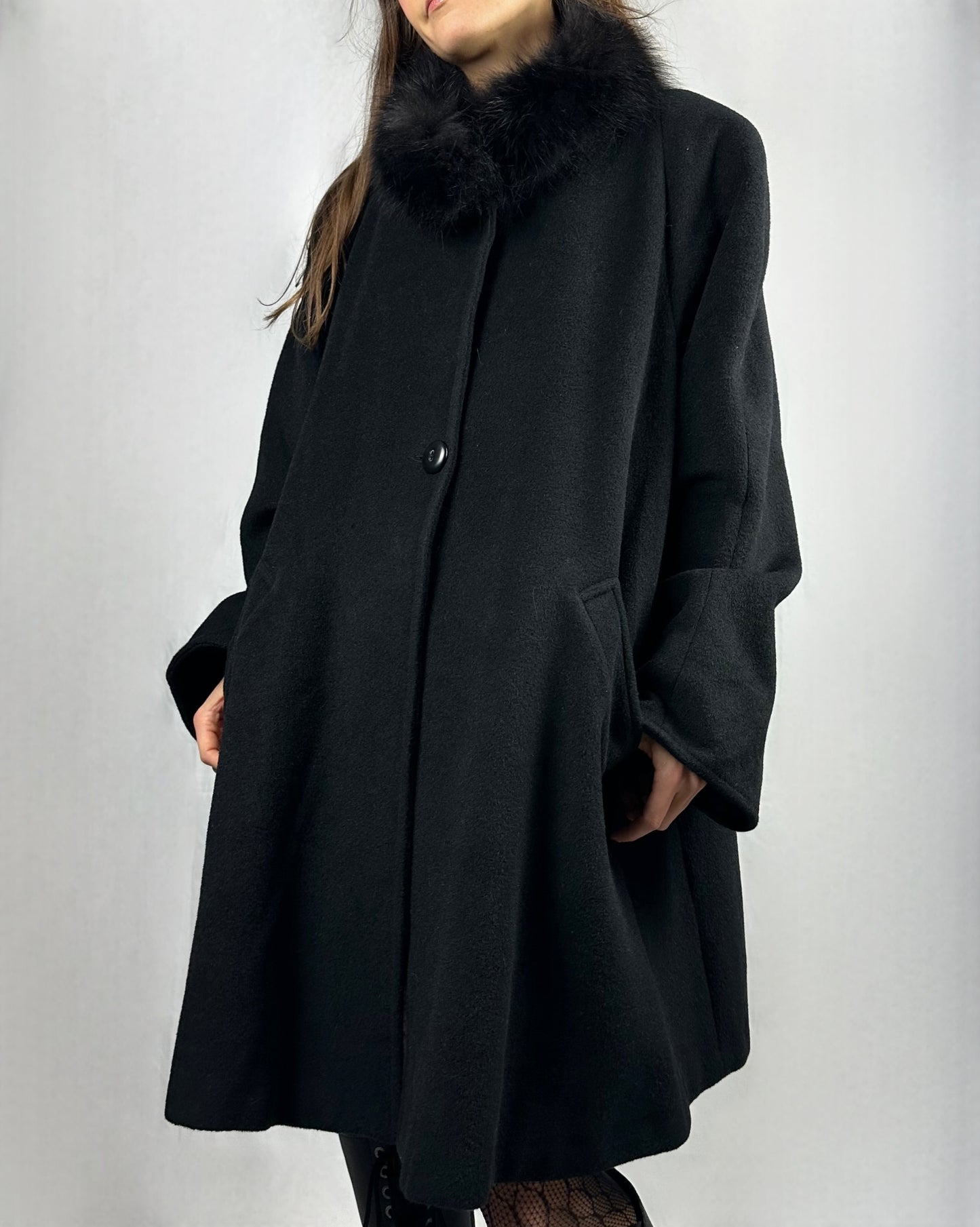 Cappotto raffinato in lana e mohair