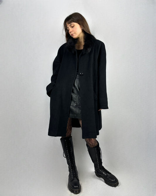 Cappotto raffinato in lana e mohair