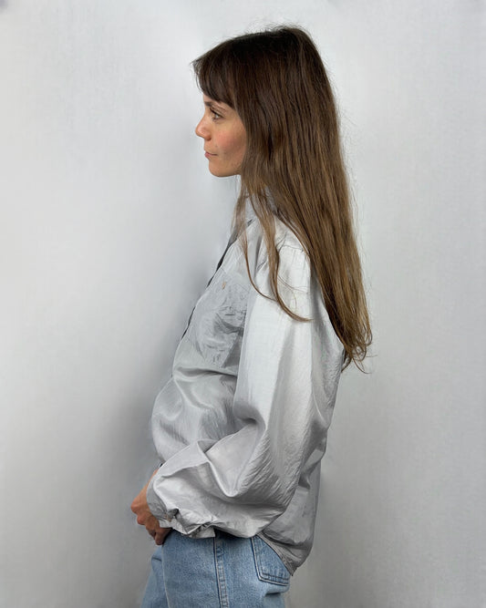 Camicia grigia in pura seta