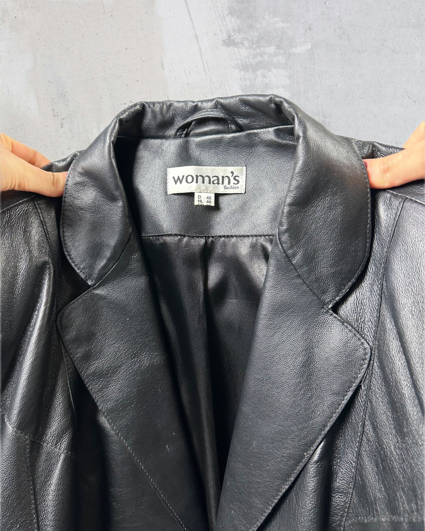 Blazer in vera pelle over
