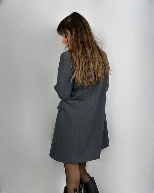 Blazer lungo grigio antracite