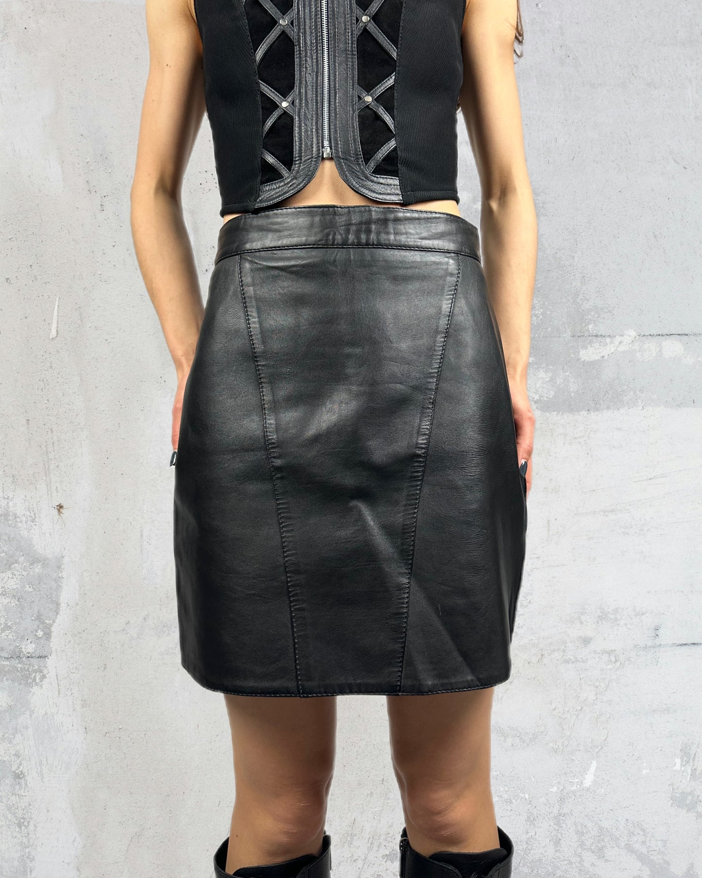 Black Leather Mini