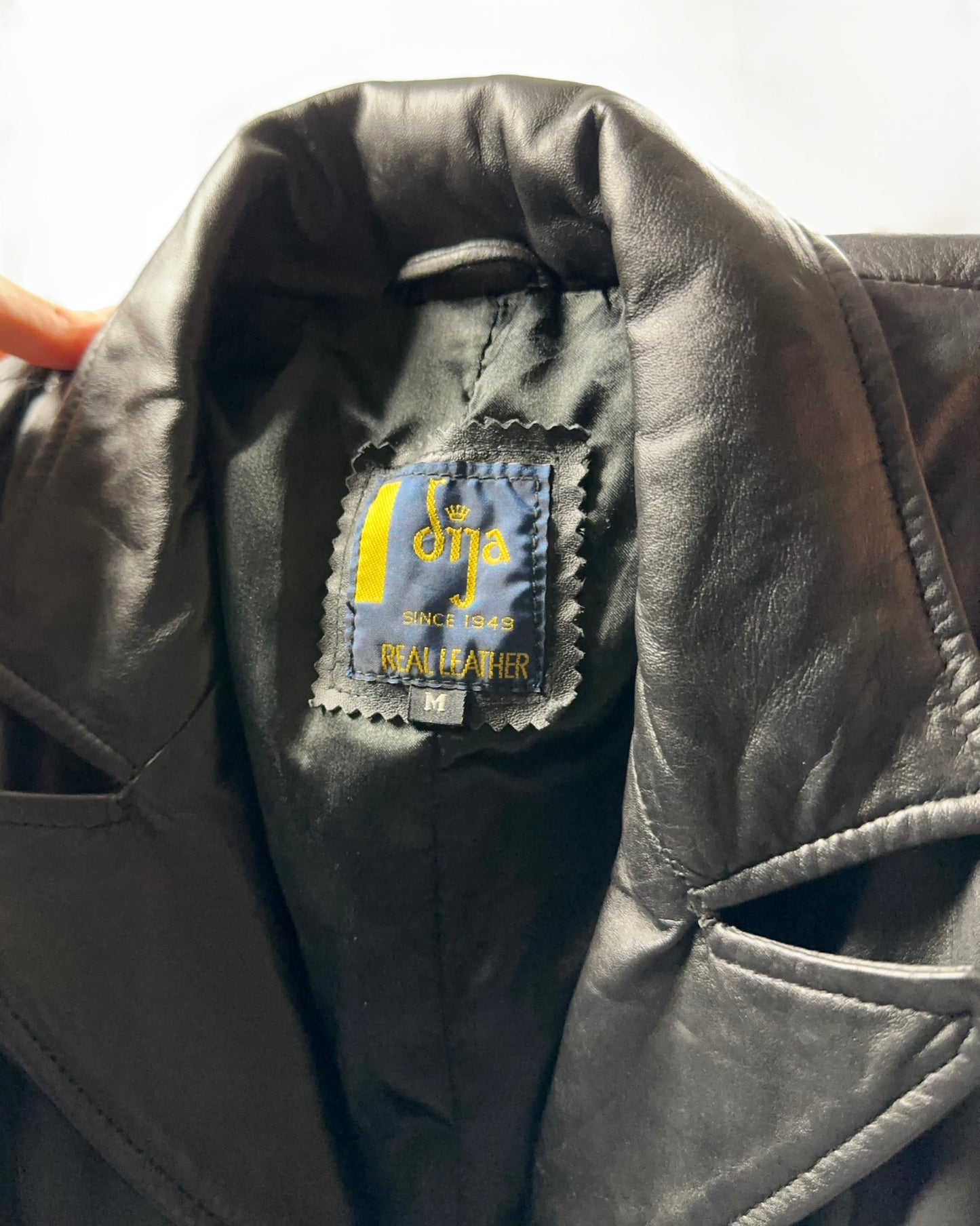 Trench lunghissimo in vera pelle