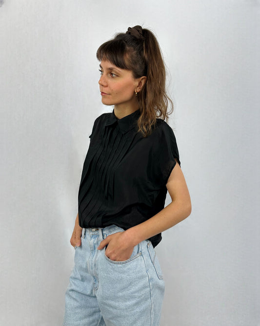 Camicia essenziale in pura seta