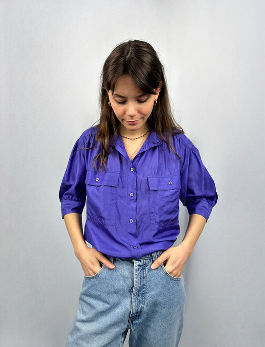 Blusa romantica in pura seta