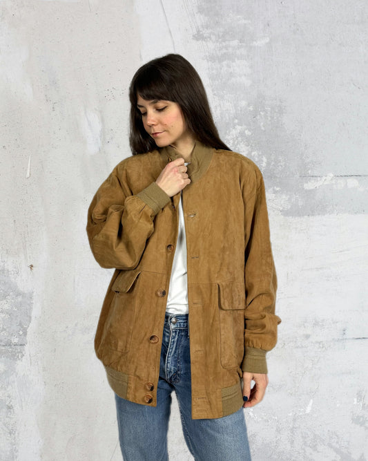 Bomber in suede perfetto