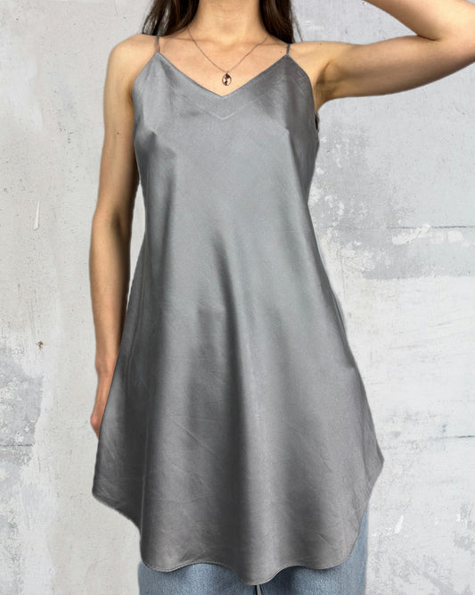 Slip dress in pura seta