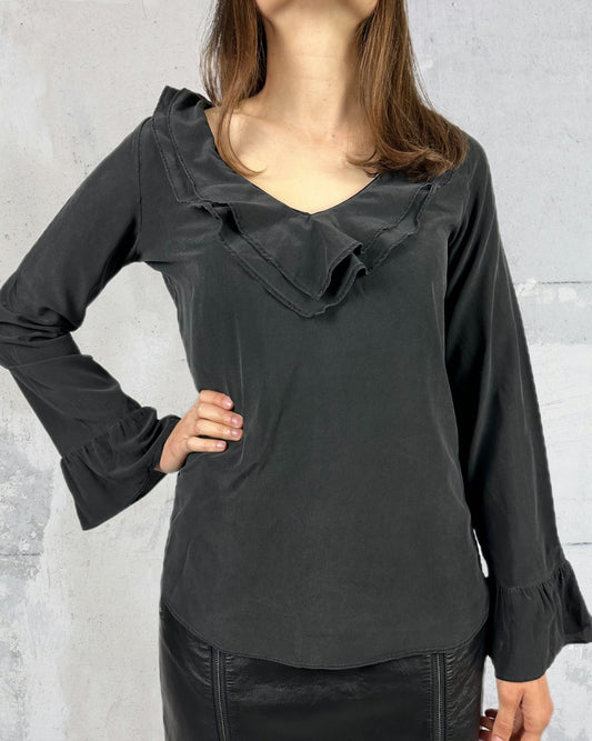 Blusa in pura seta
