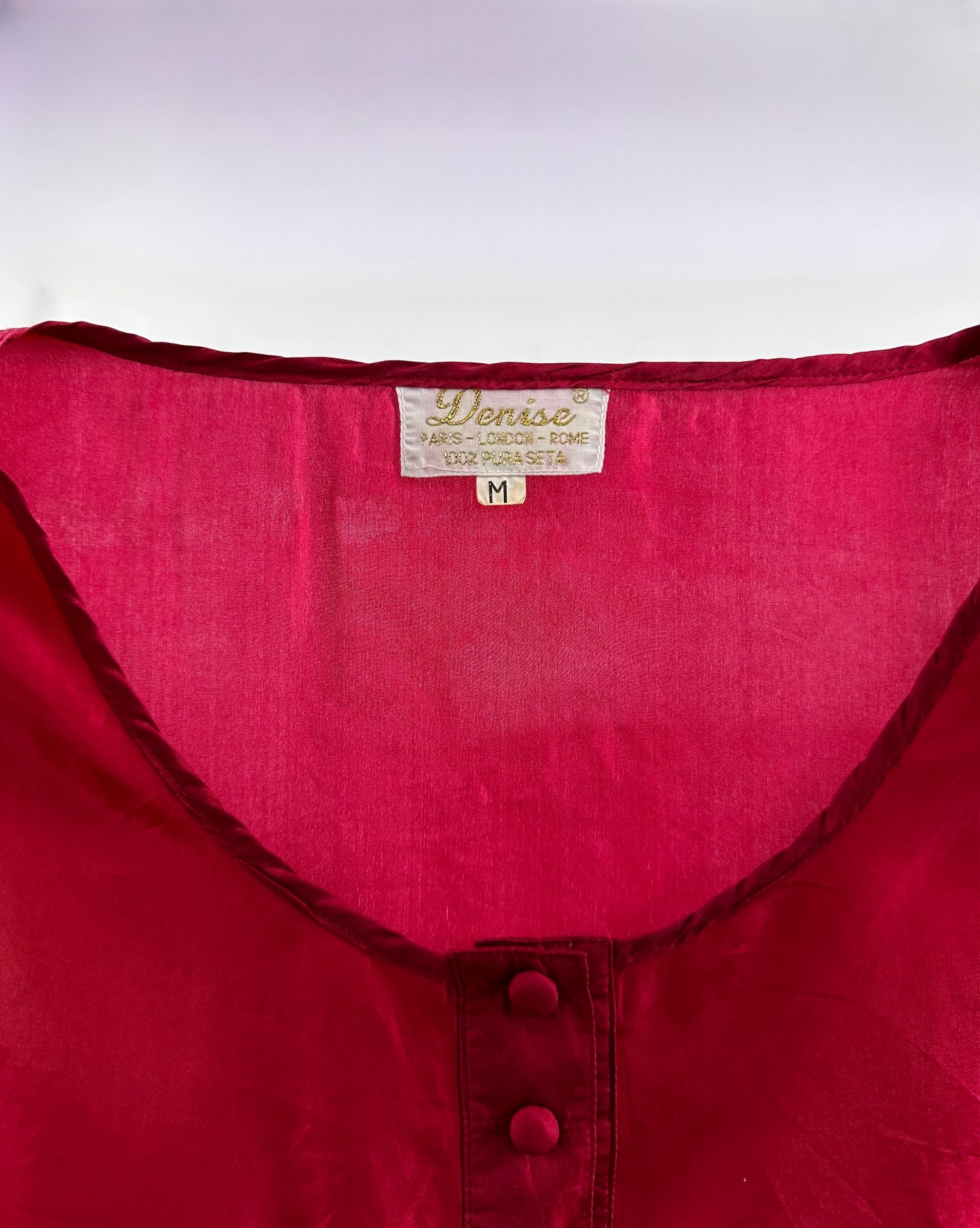 Canotta ciliegia in pura seta