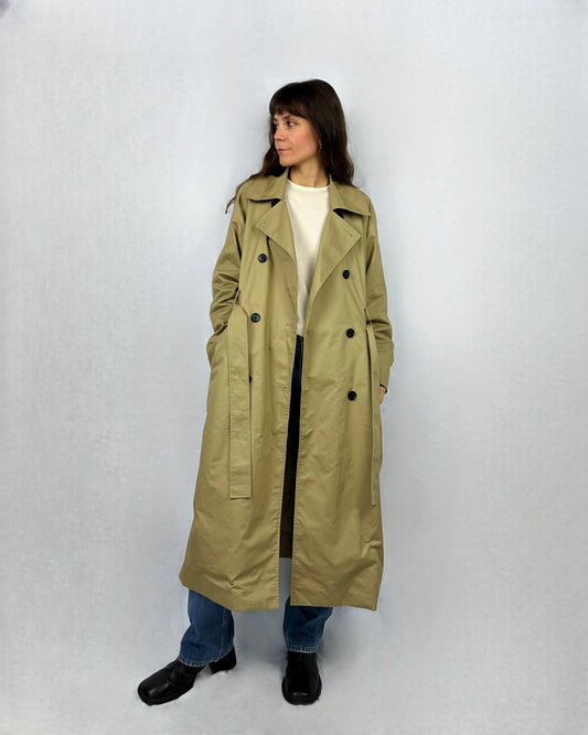 Trench doppiopetto beige caldo