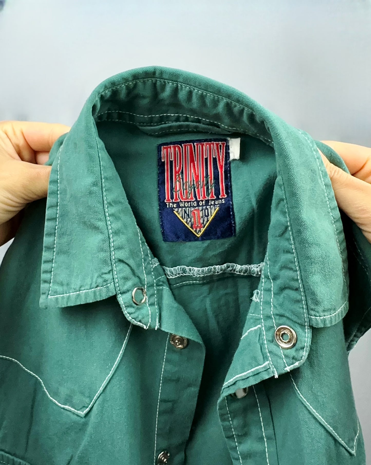 Canotta Trinity in denim