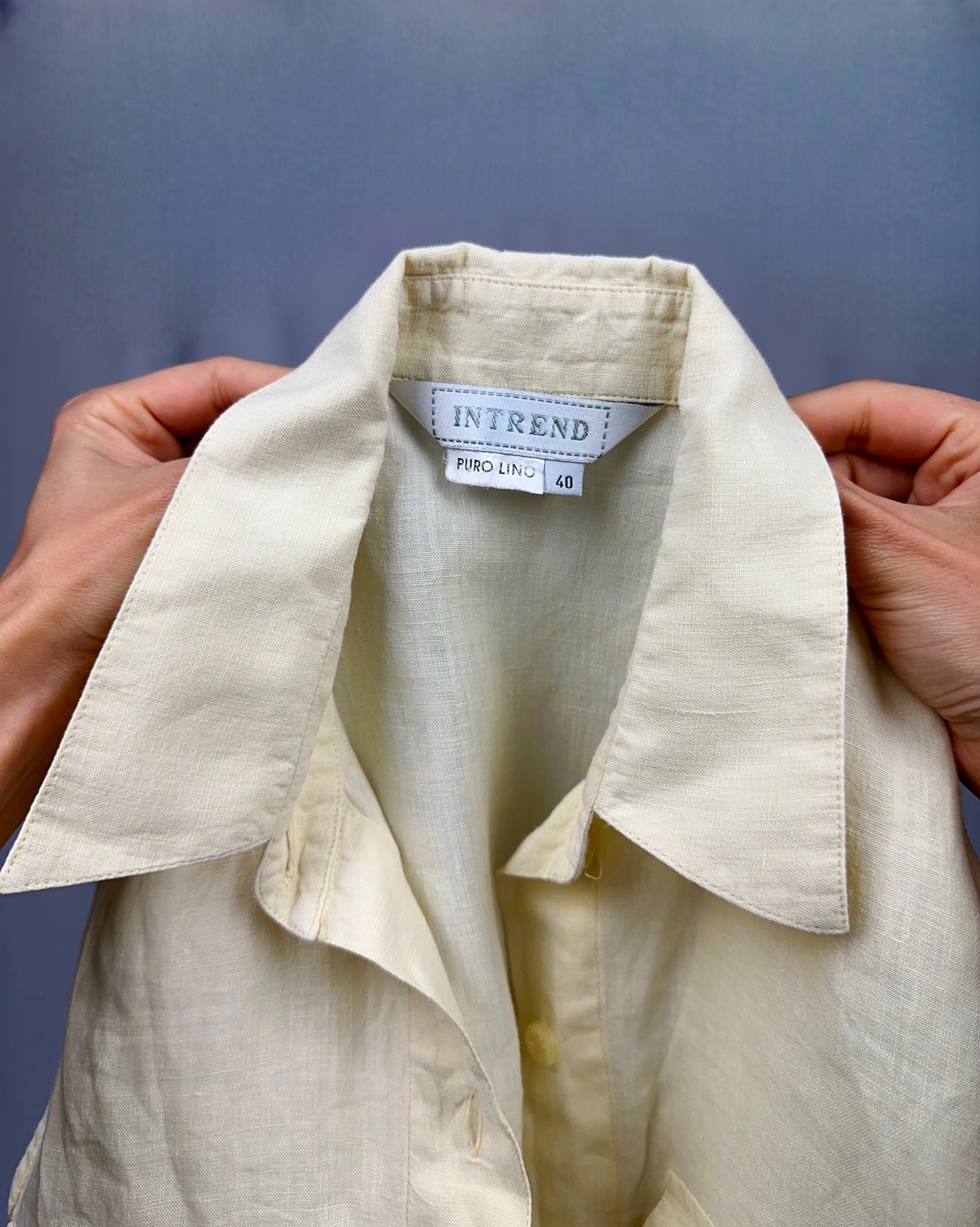 Canotta burro in puro lino