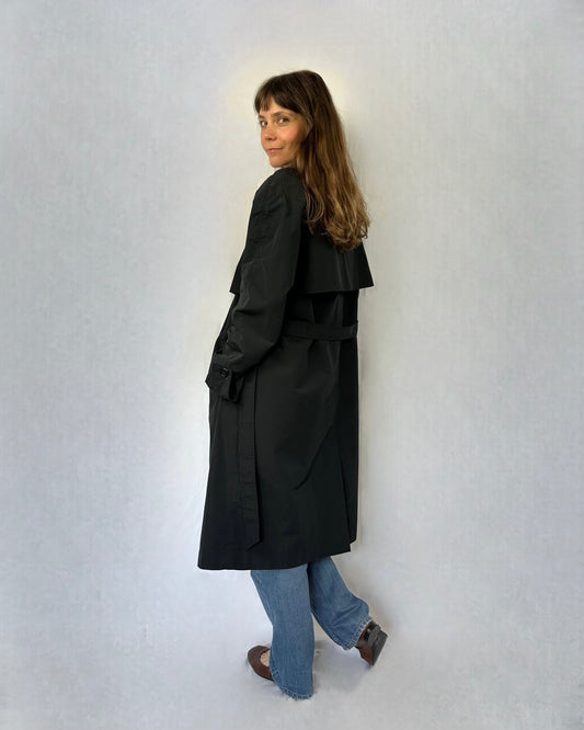 Trench essenziale nero