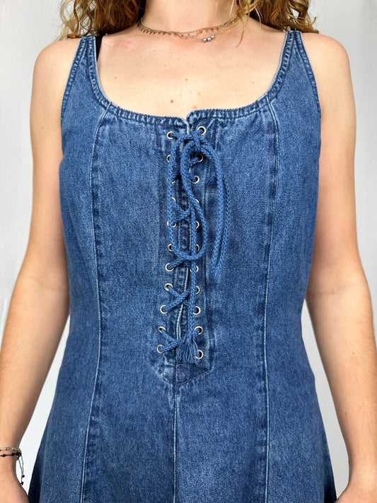 Abito corsetto in denim