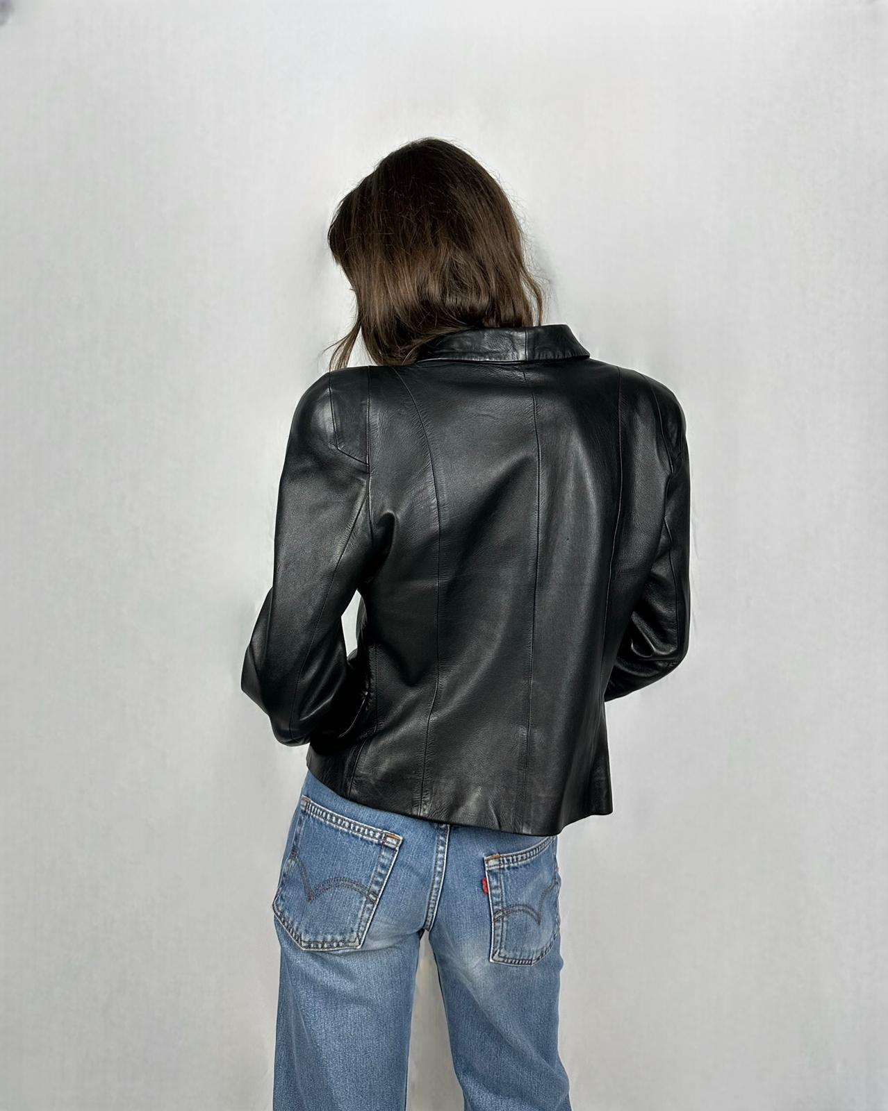 Blazer Ventcouvert in vera pelle