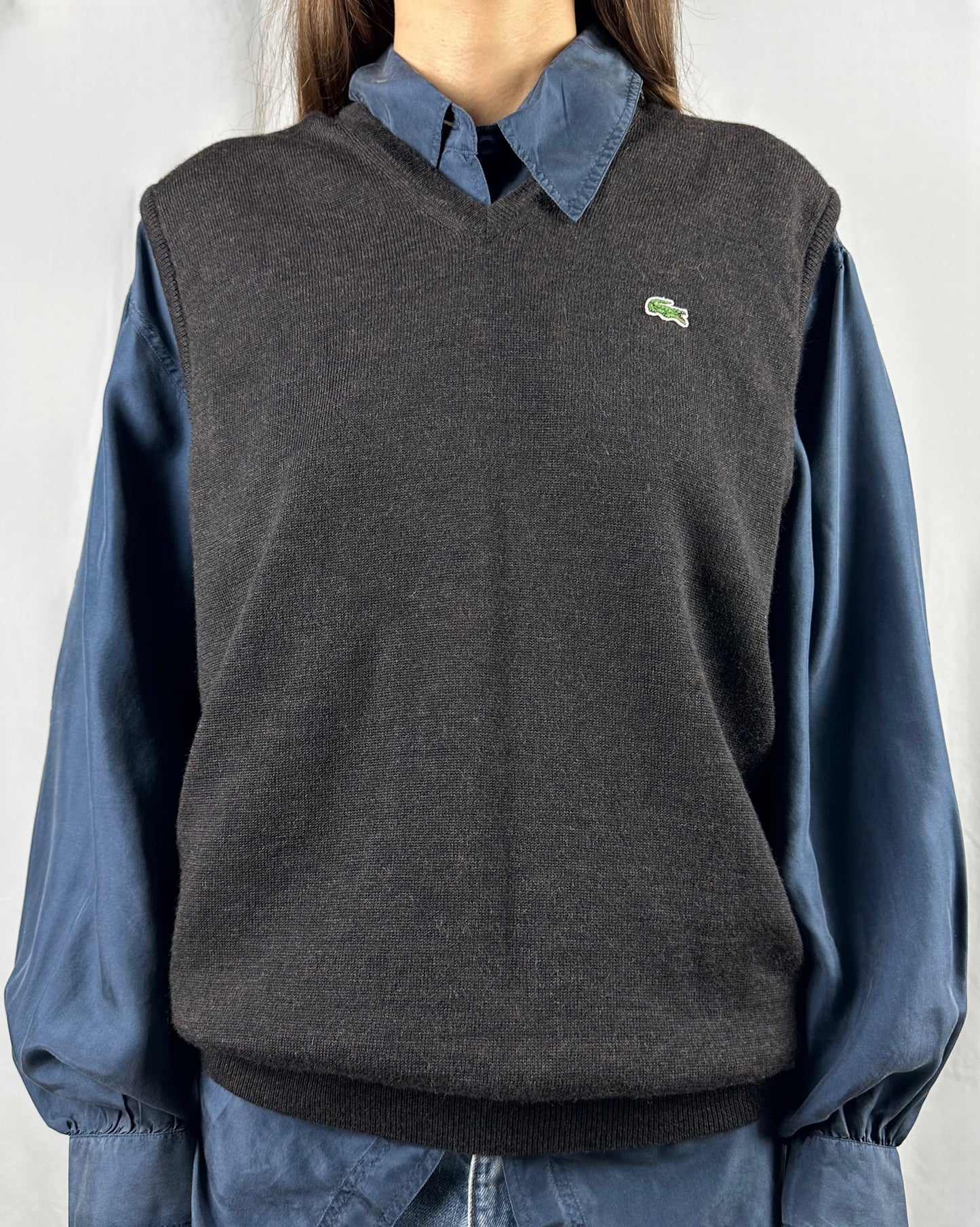 Gilet Lacoste in pura lana vergine