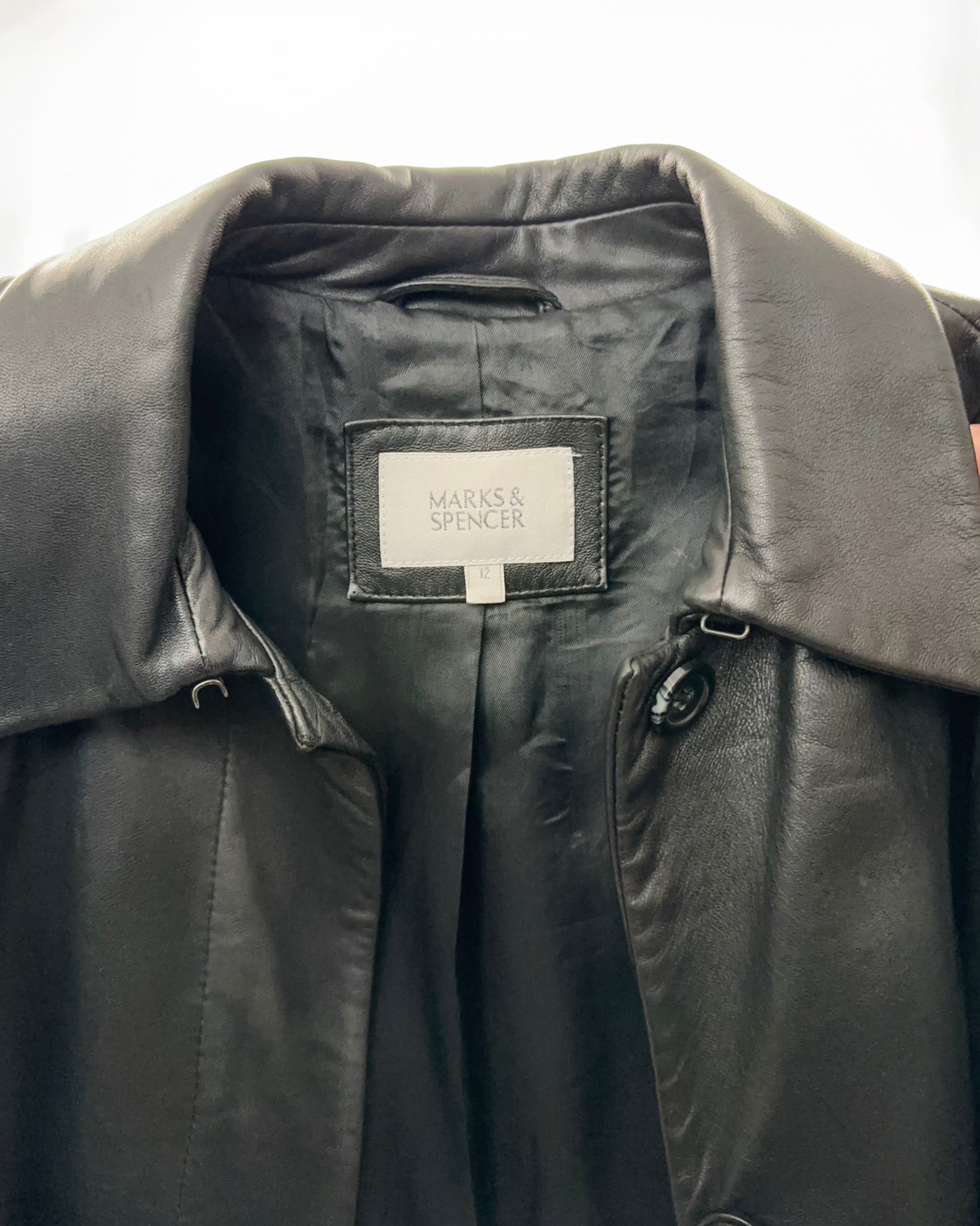 Trench basic in vera pelle