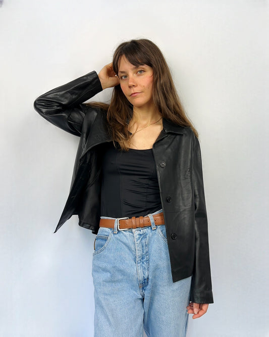 Blazer in vera pelle