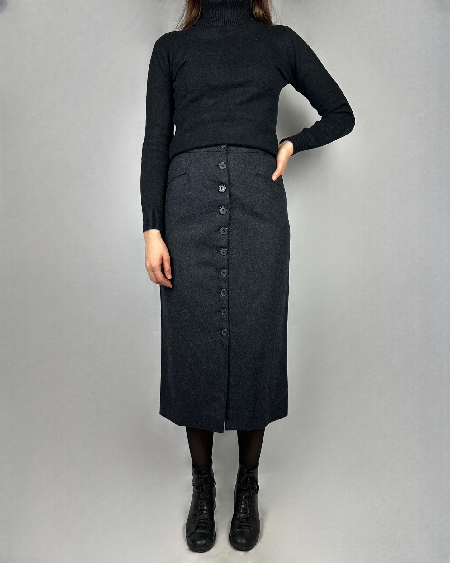 Gonna in pura lana anni '80