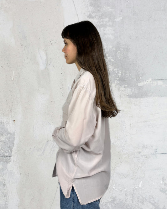 Camicia easy in pura seta