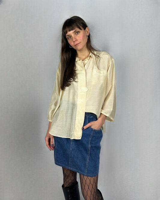 Camicia in pura seta mezza manica