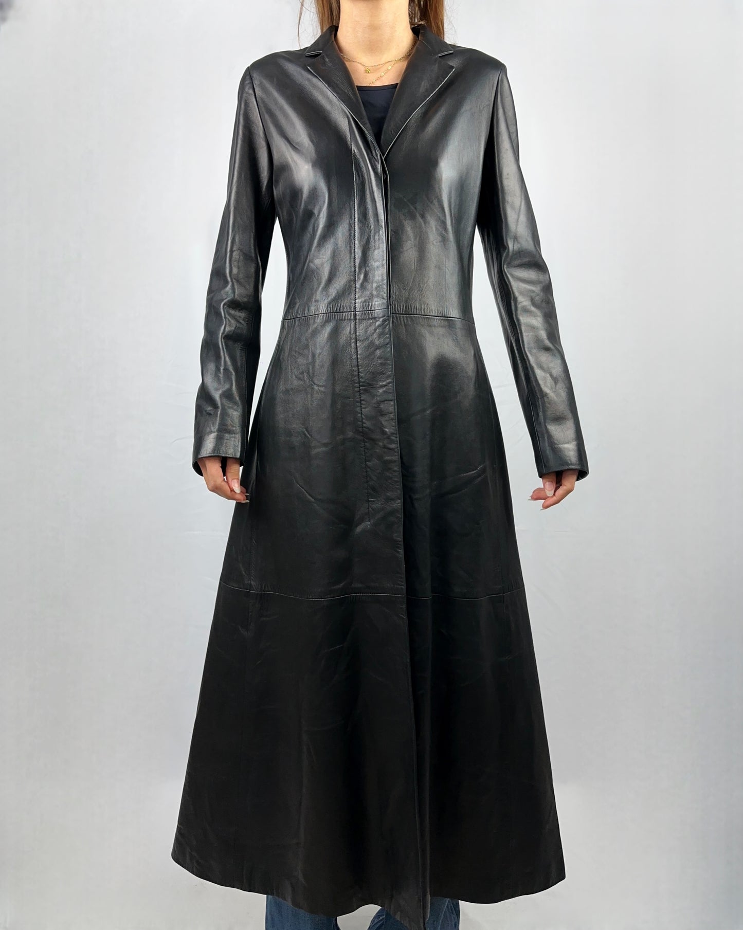 Trench lunghissimo RUFFO in vera pelle