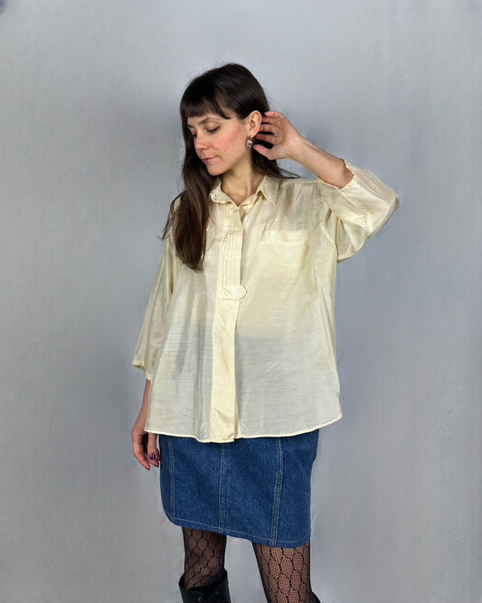 Camicia in pura seta mezza manica