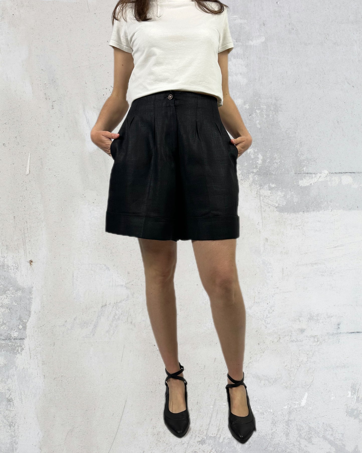 Shorts in puro lino