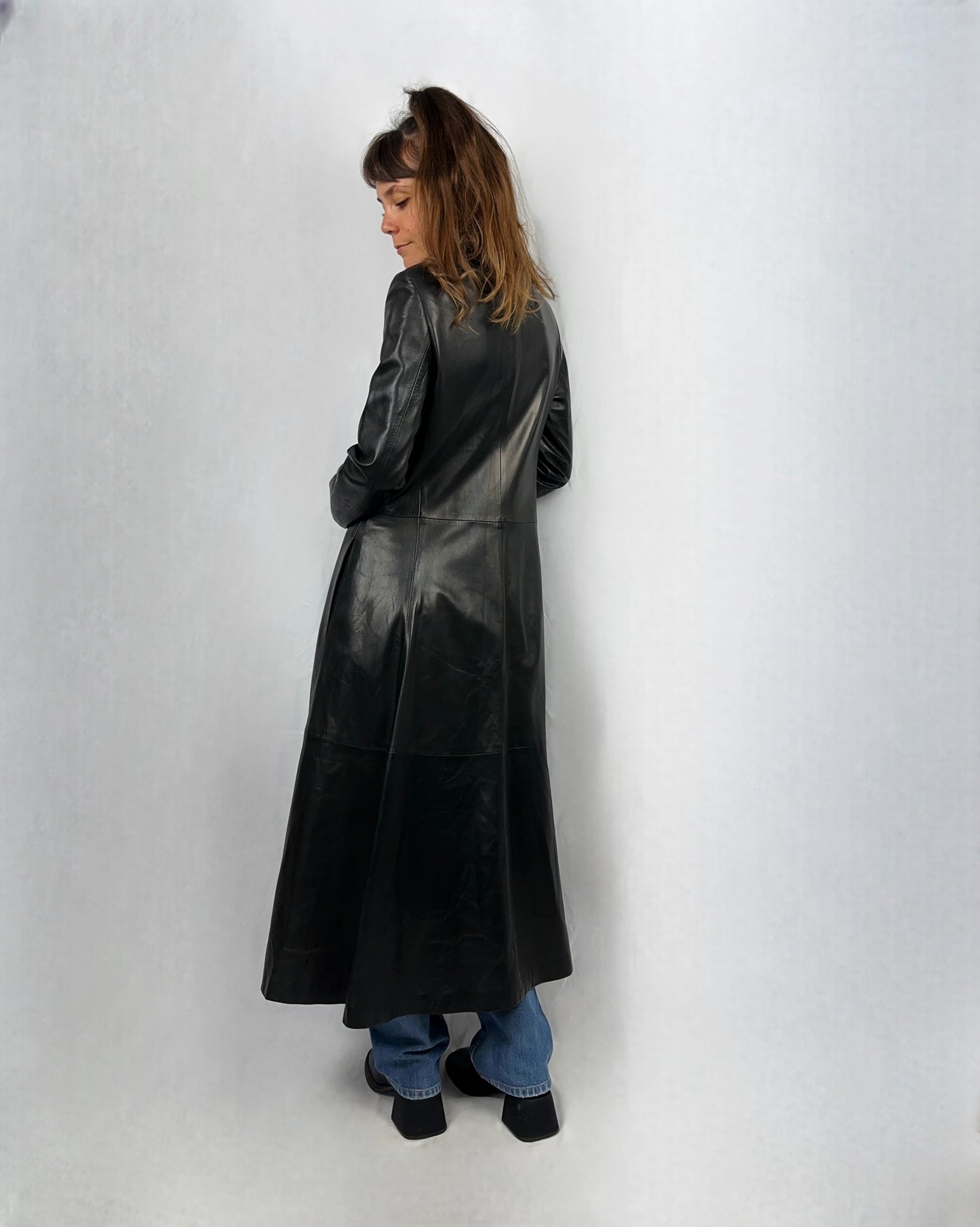 Trench lunghissimo RUFFO in vera pelle