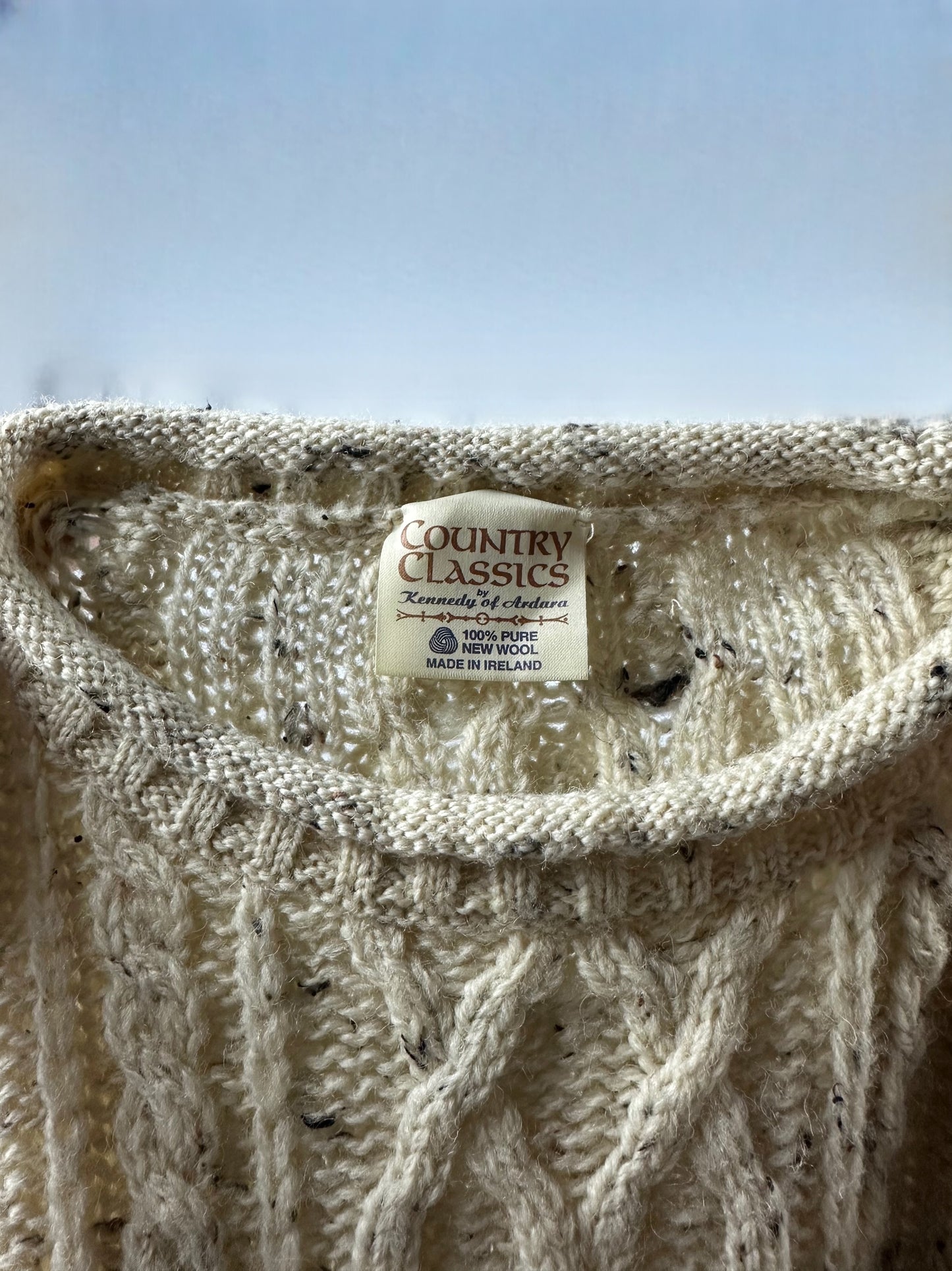 Maglione irlandese in pura lana vergine