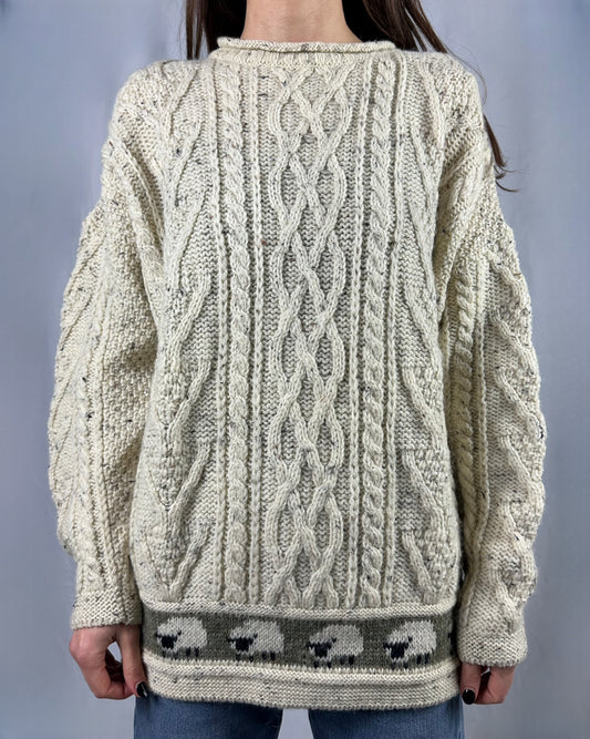 Maglione irlandese in pura lana vergine