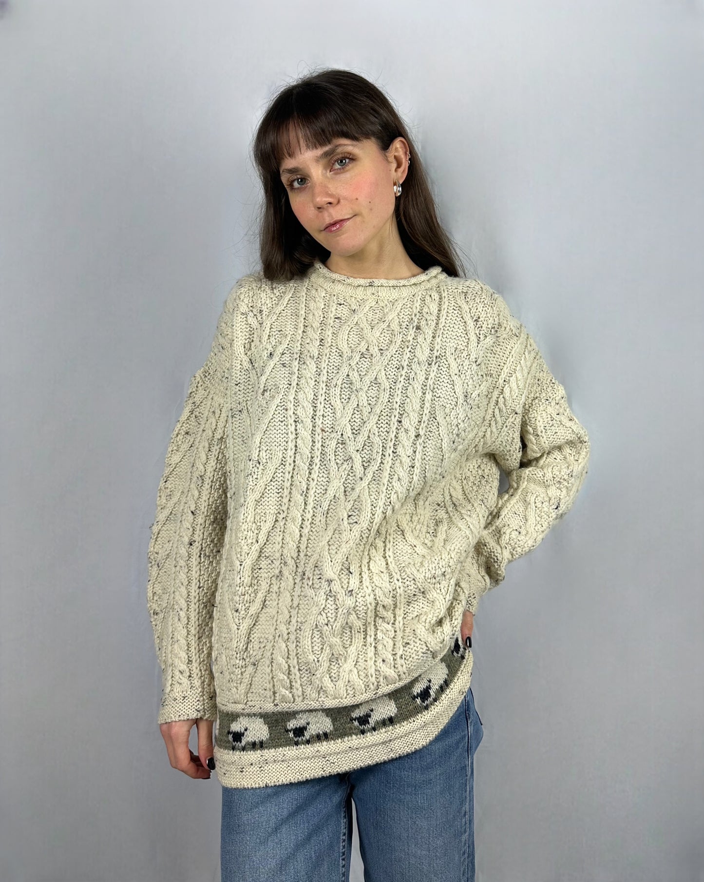 Maglione irlandese in pura lana vergine