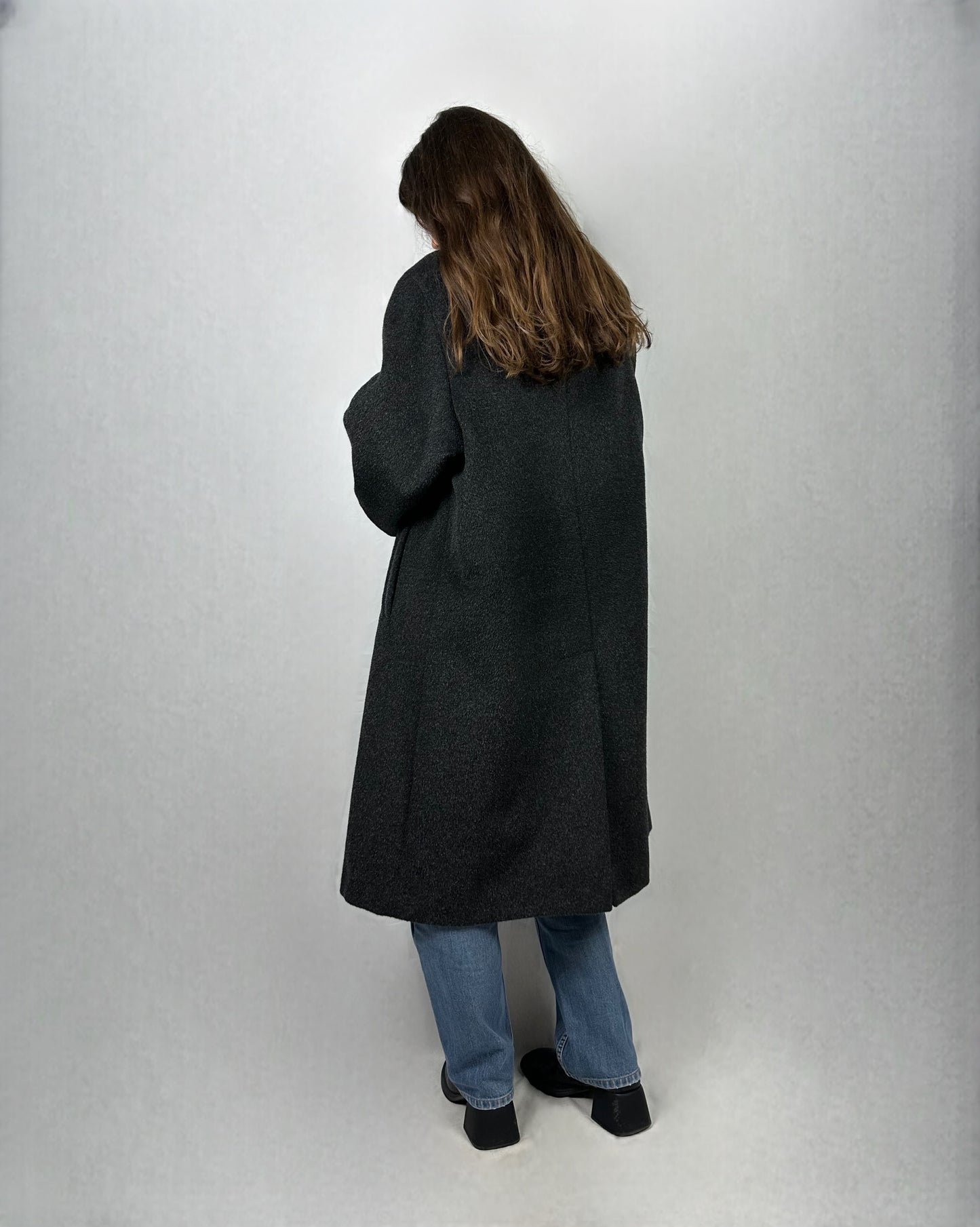 Cappotto in alpaca e mohair