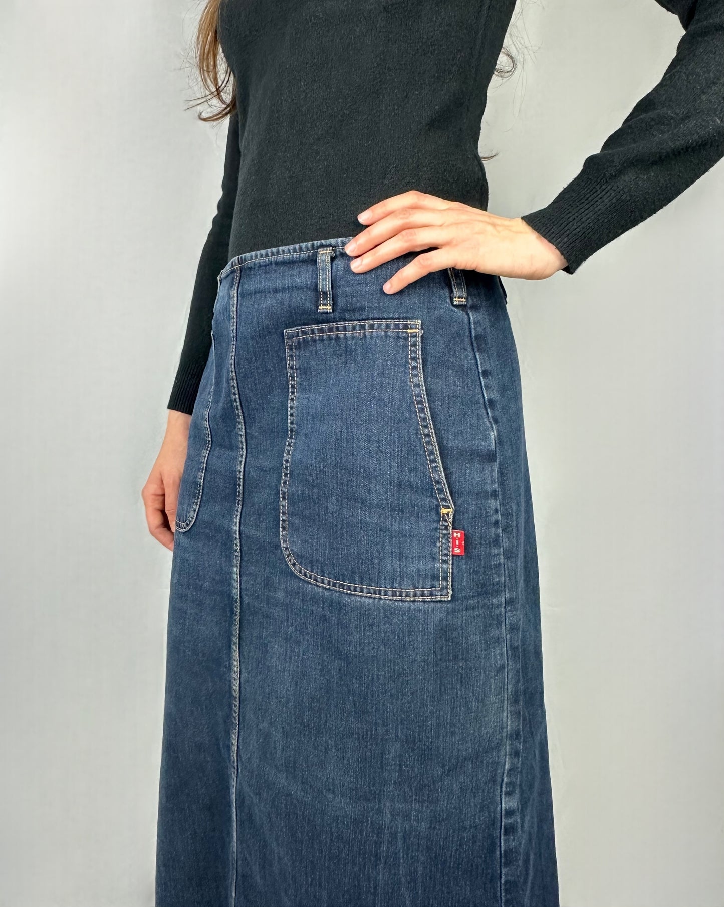 Gonna lunghissima in denim