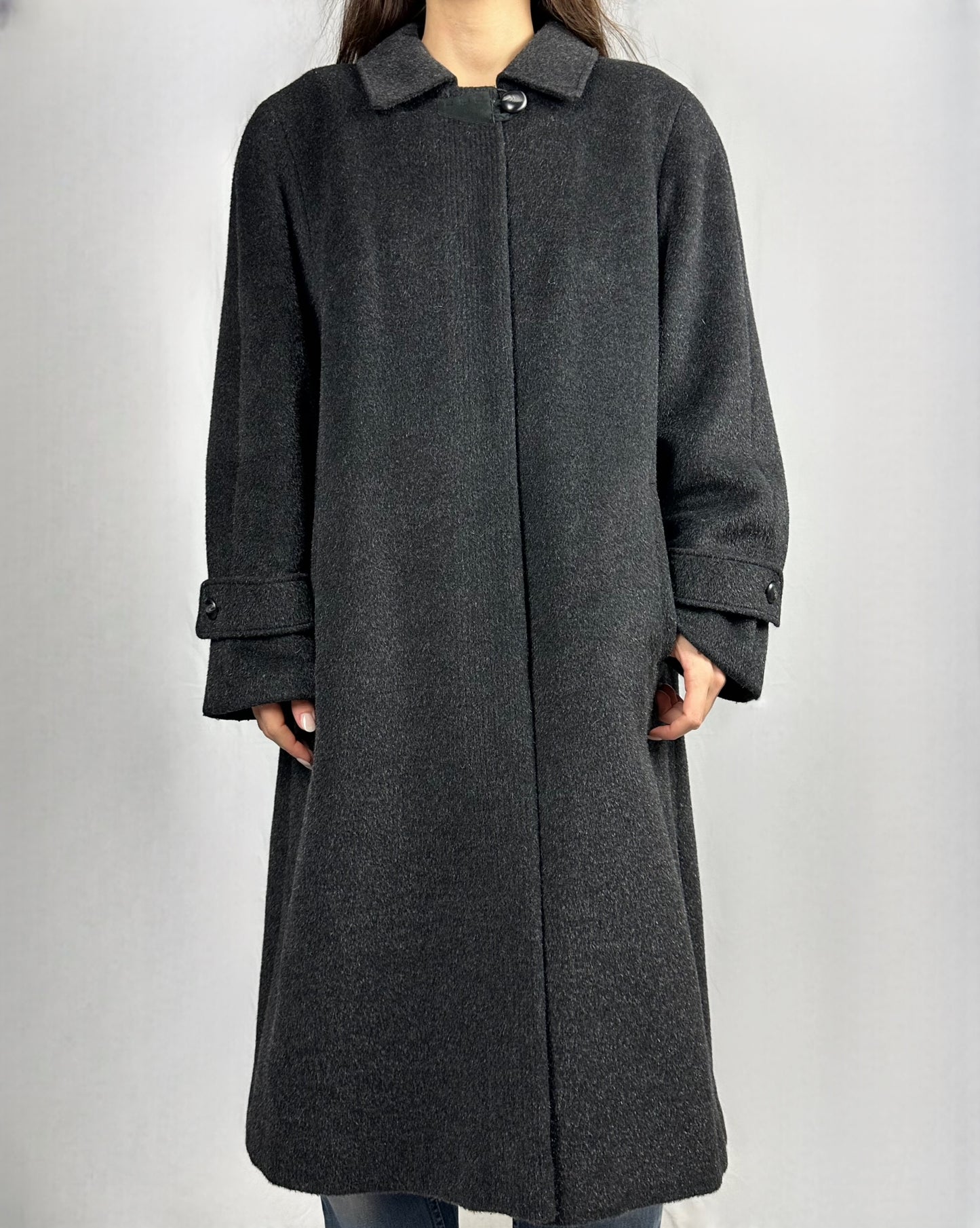 Cappotto in alpaca e mohair