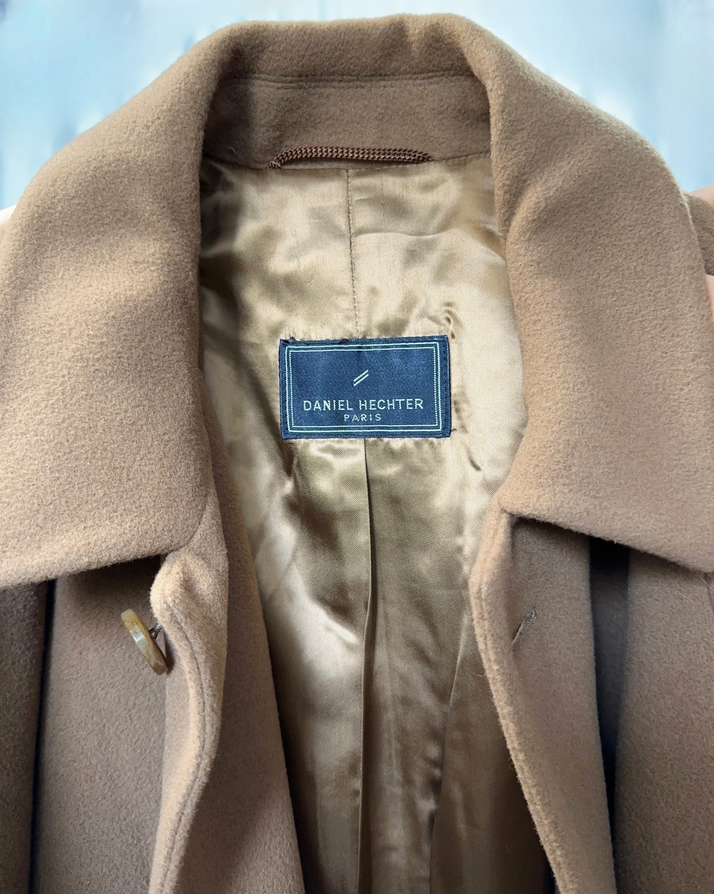 Cappotto beige in pura lana vergine