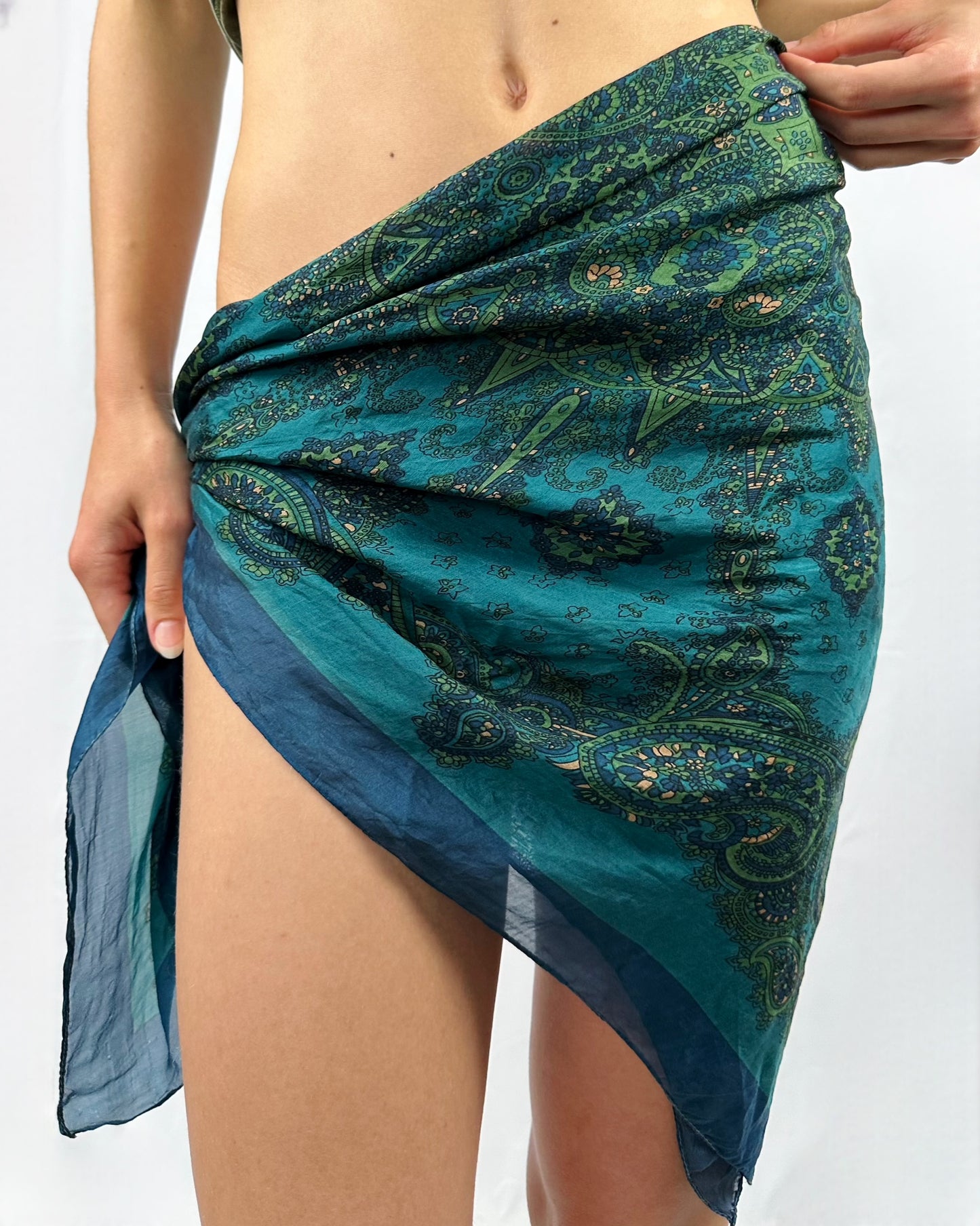 Foulard verde marino