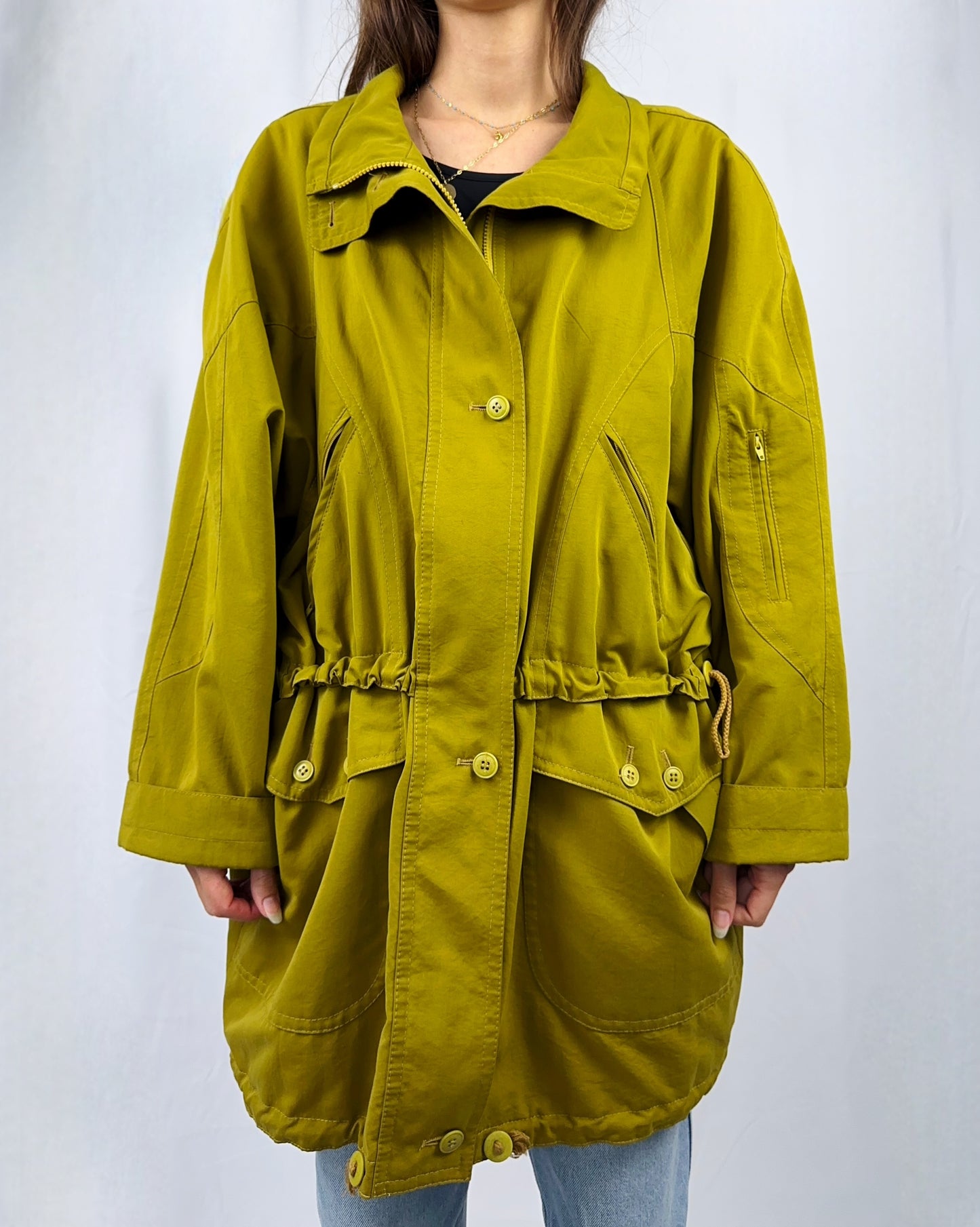 Giacca a vento senape