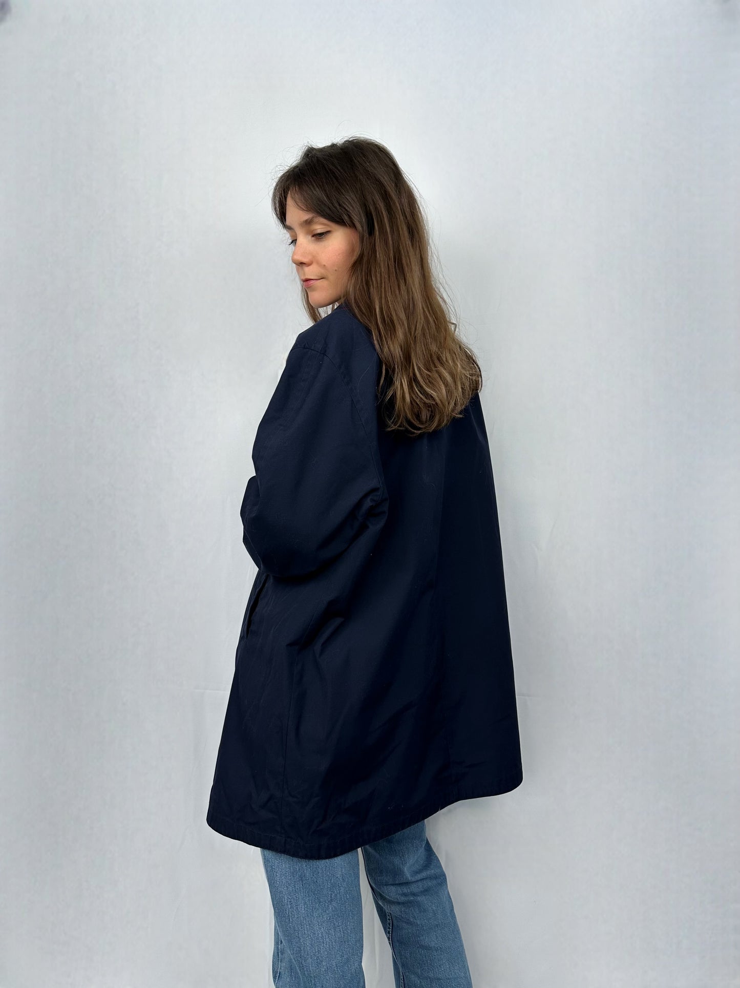 Trench double-face blu/rosso