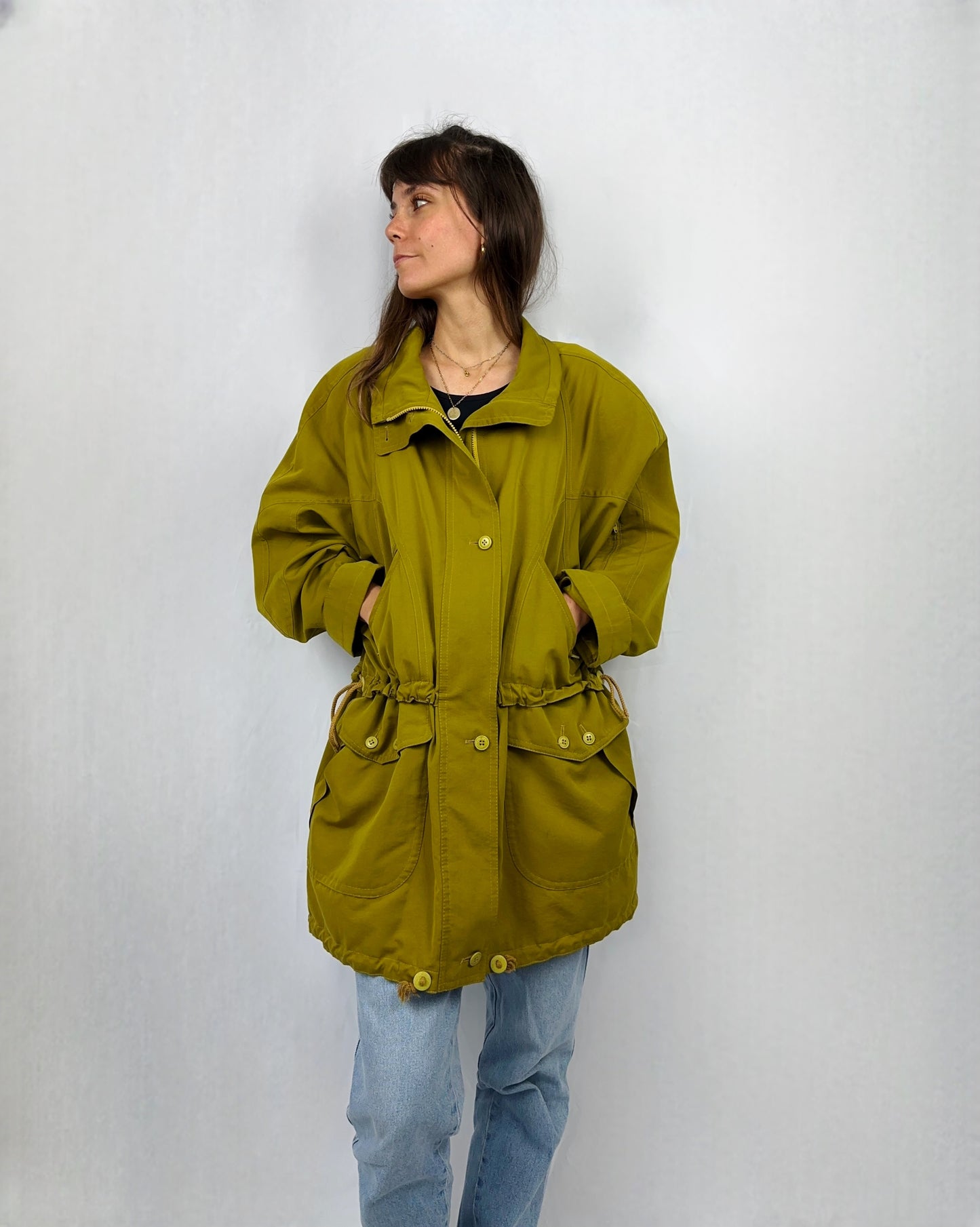 Giacca a vento senape