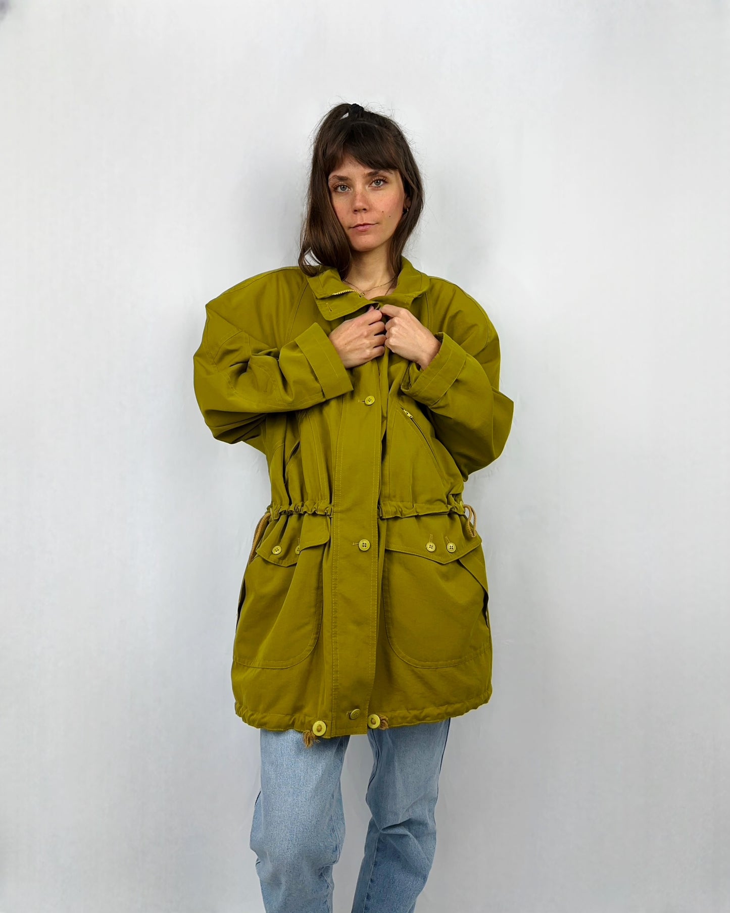 Giacca a vento senape