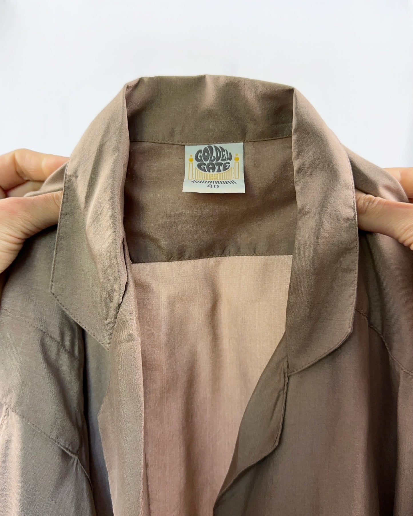 Camicia bomberina in pura seta Golden Gate