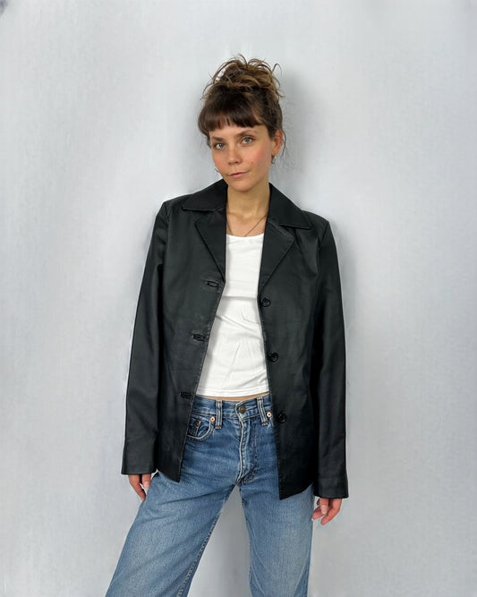 Blazer in vera pelle