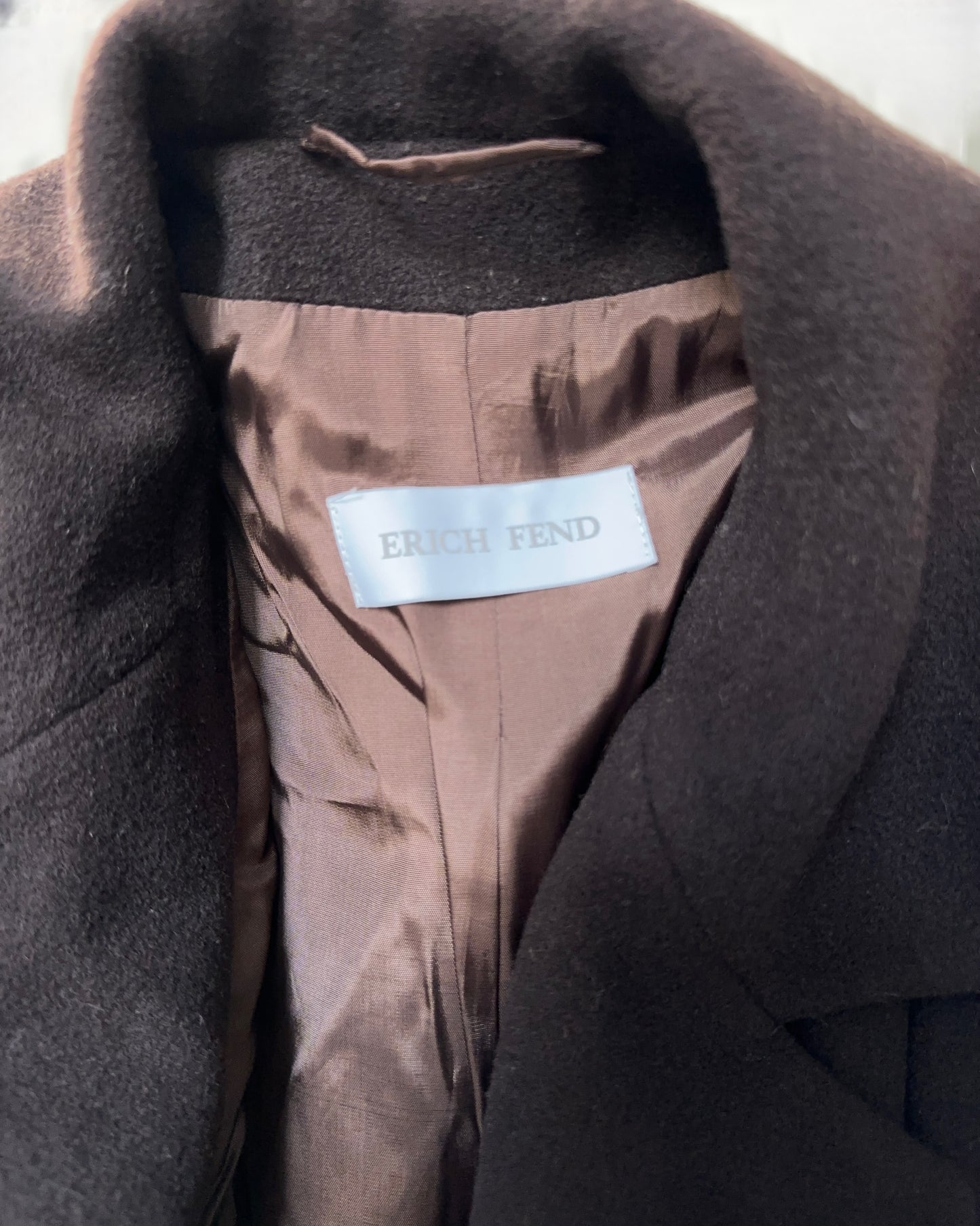 Cappotto cioccolato in lana e cashmere